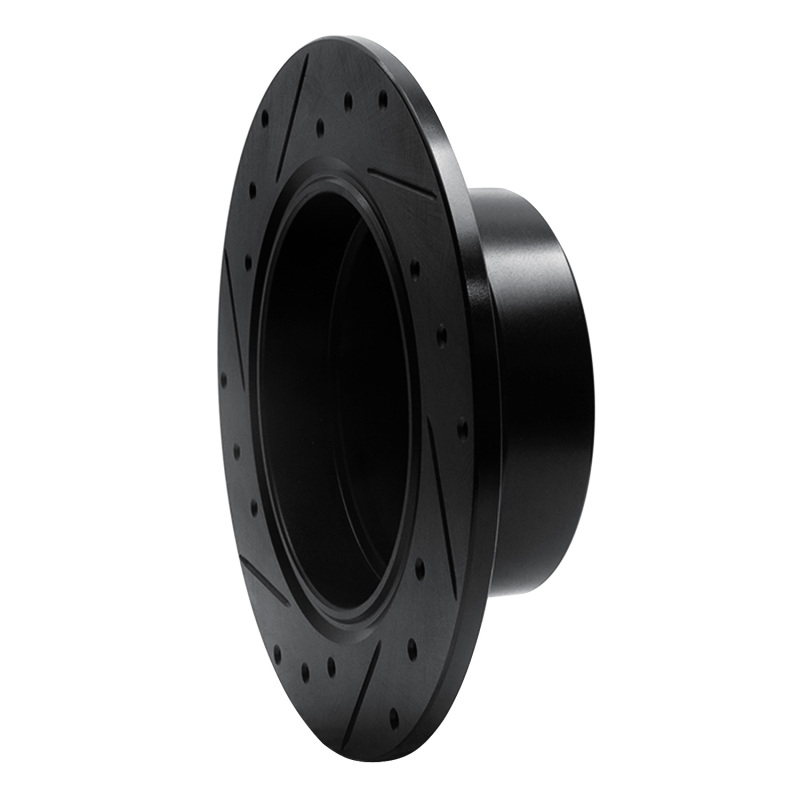 BMW Z4 Brake Rotor (1) - Rear Right - R1 Concepts - Drilled & Slotted - Black - `03-`06